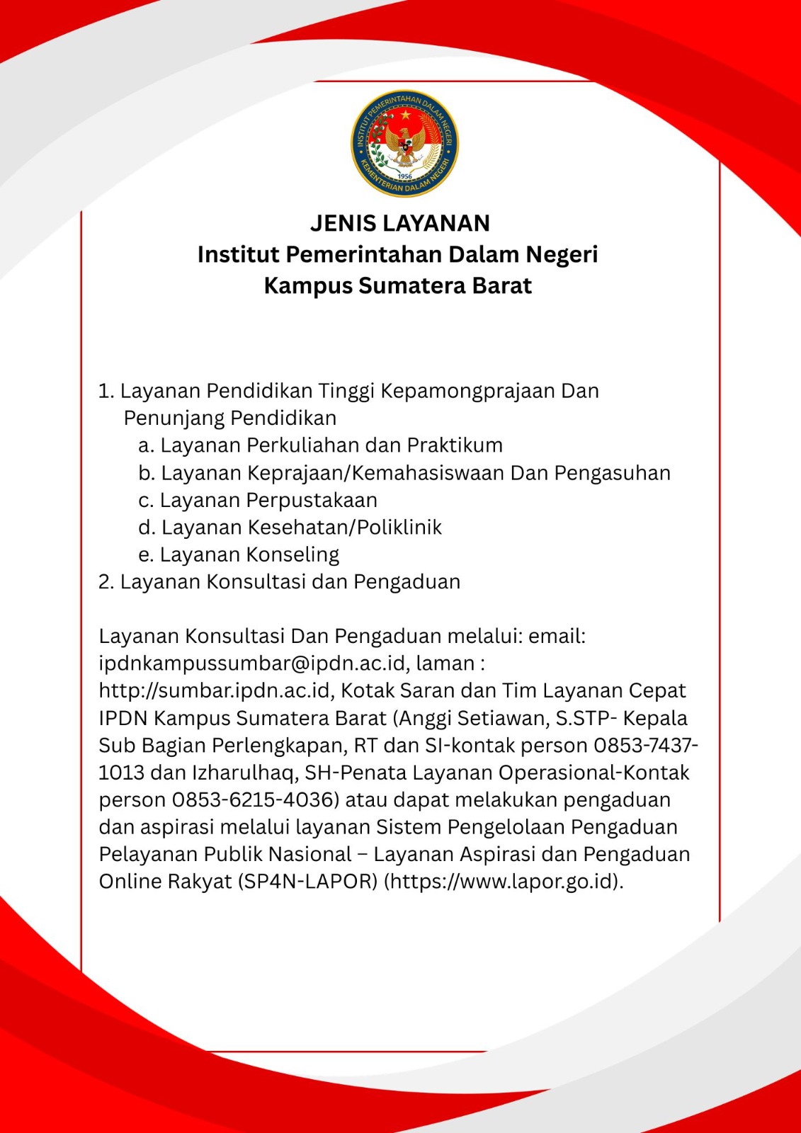 Jenis Layanan IPDN Sumbar